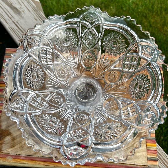 Vintage Imperial Glass Fashion Large Compote, - Picture 10 of 14